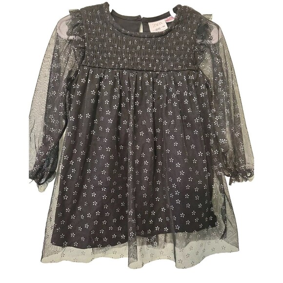 Zara Kids dress Sz 18-24 Months black sparkle‎ dress Christmas formal Tulle - Picture 1 of 12